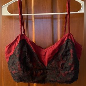 Top shop top w lace detail